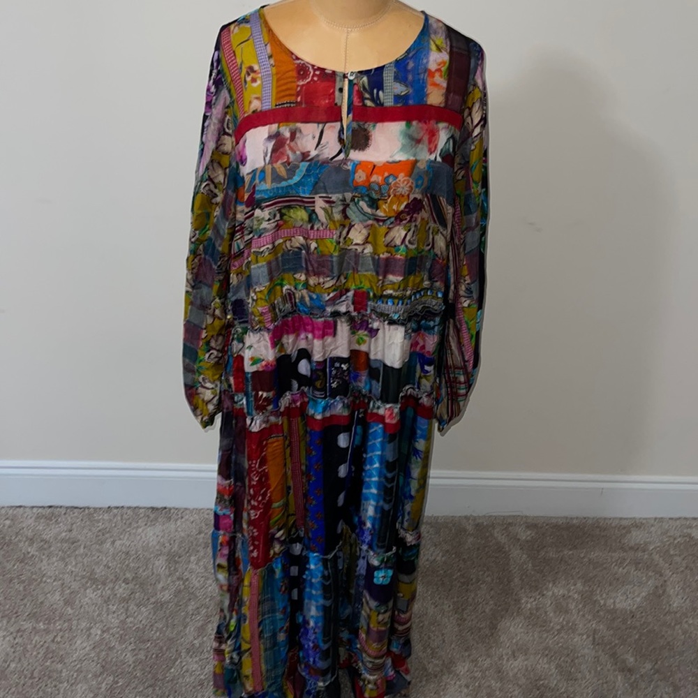 Johnny Was Silk Maxi Dress